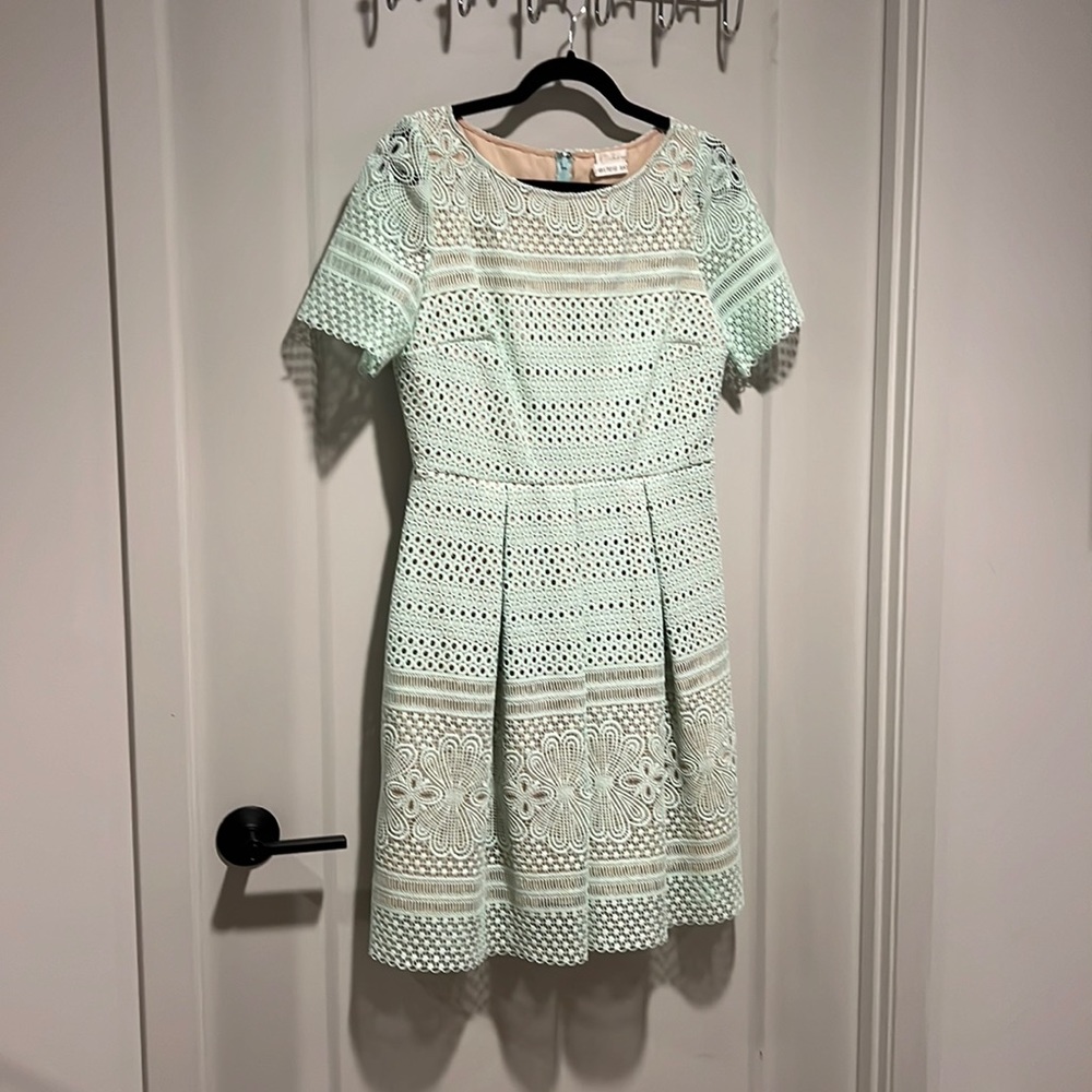 Shoshanna Julieta Lace Dress, Spearmint Size 8